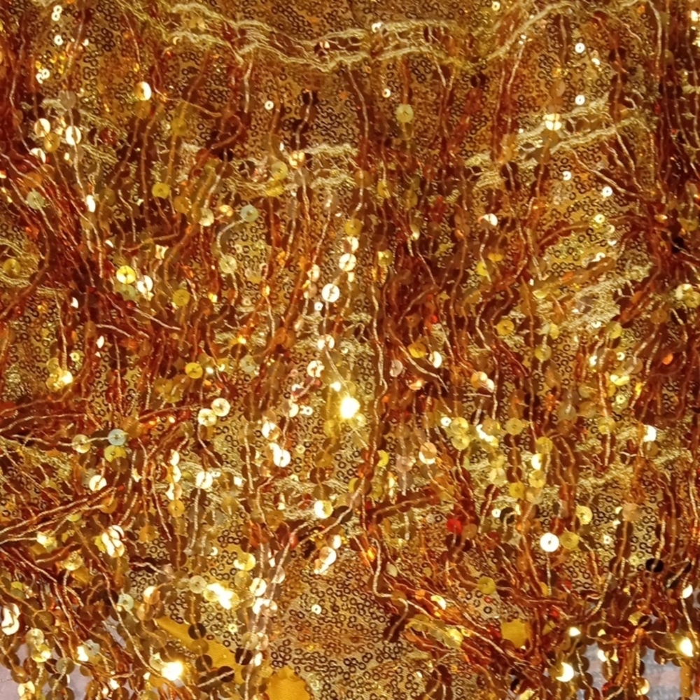 NWOT, GOLD SEQUIN SHORTS